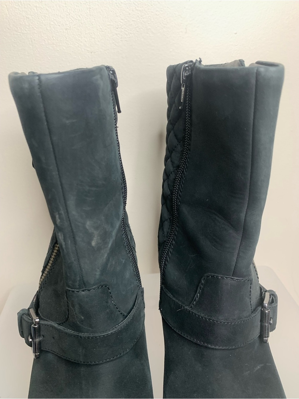 Blondo Nina Waterproof Leather Boot Quilted Heeled 9 - Picture 13 of 14